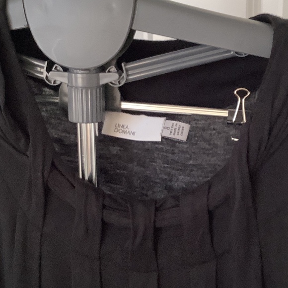 Linea Domani, sz 8, black, sleeveless, dress up/down,Unique neckline, never worn - Picture 7 of 8
